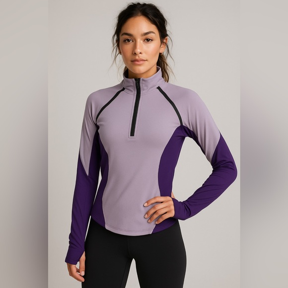 Sweaters - SecondSkin athletic half zip hourglass figure jacket